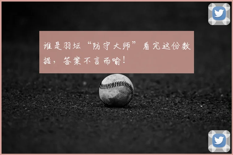 谁是羽坛“防守大师”看完这份数据，答案不言而喻！
